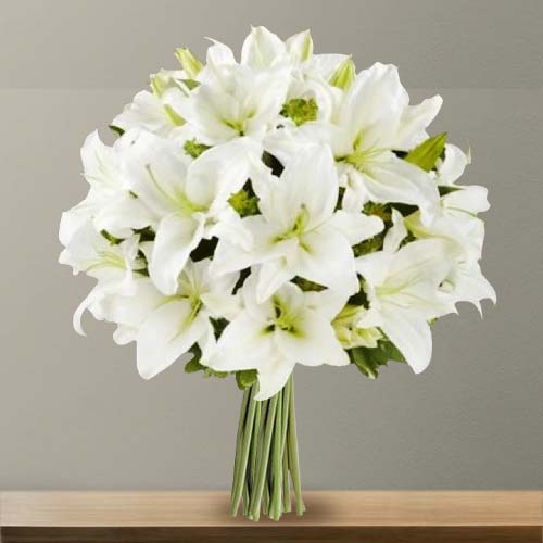 Bouquet Of Lilies-Flowers For Grandma Birthday