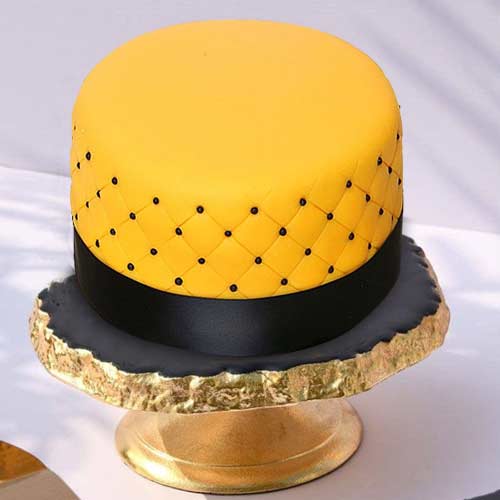 Yellow Deluxe Cake-Happy Birthday Cake Guy