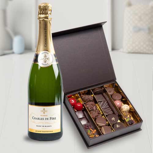 Chocolates and Sparkling-Send Wine and Chocolates to Lyon