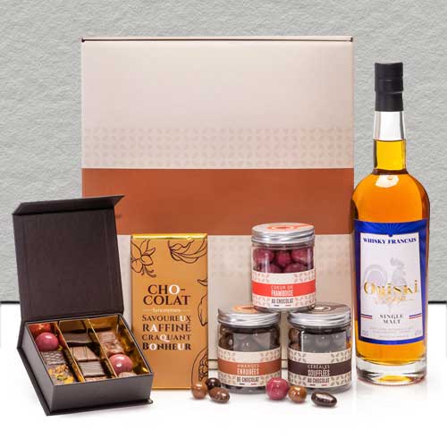 French Whiskey and Chocolate Hamper-Send Gourmet Chocolate Hamper to Lyon