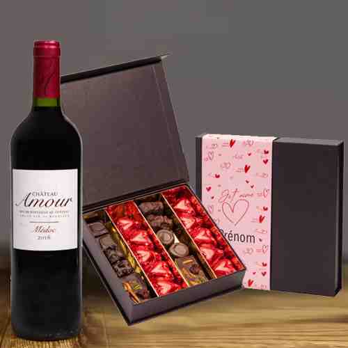 Bordeaux Red Wine And Chocolate-Send Girlfriend Gift