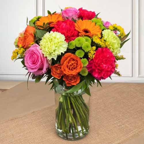 Rainbow Flower Bouquet-Flower Delivery For Girlfriend