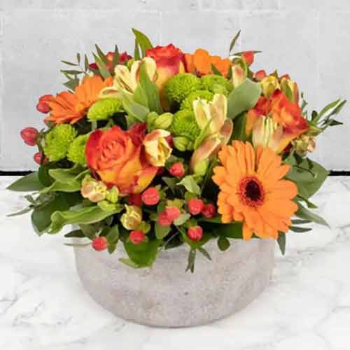 Stunning Assorted Flower Basket-Flowers To Give For Bereavement