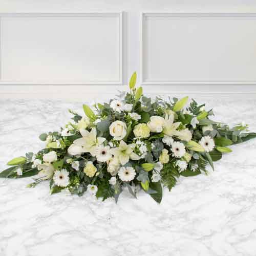 Seasonal Flowers In White Tones-Sending Sympathy Flowers To Home