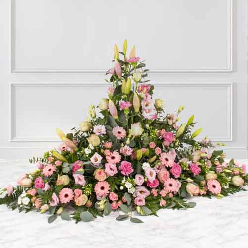 Pretty Pink Flower Arrangement-Sympathy Flowers To Send