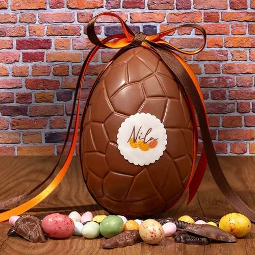 Dark And Milk  Easter Egg-Order Easter Chocolate For Little Girl