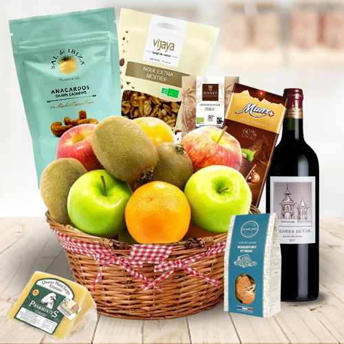Fine Flavors N Fresh Fruits Gift Basket