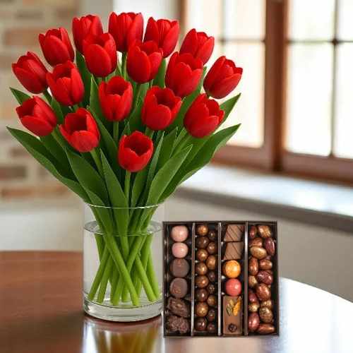 French Tulips And Chocolates