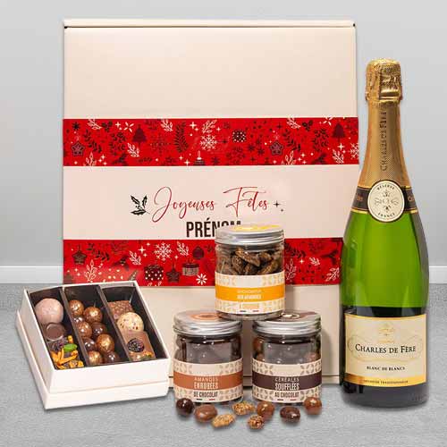 Holiday Chocolates And Sparkling Wine