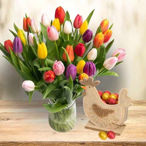 Tulips N Easter Chocolate Gifts