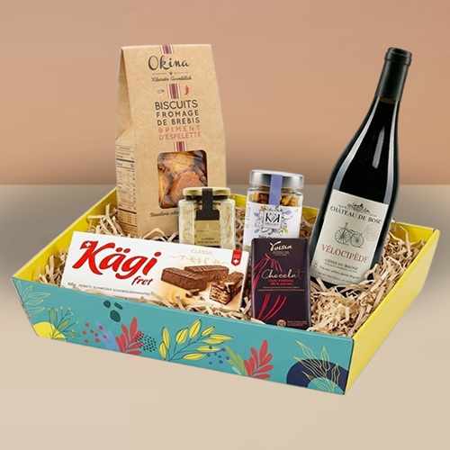 - Father's Day Red Wine & Chocolate Gift Box Delivery | Gourmet Snack And Chocolate 