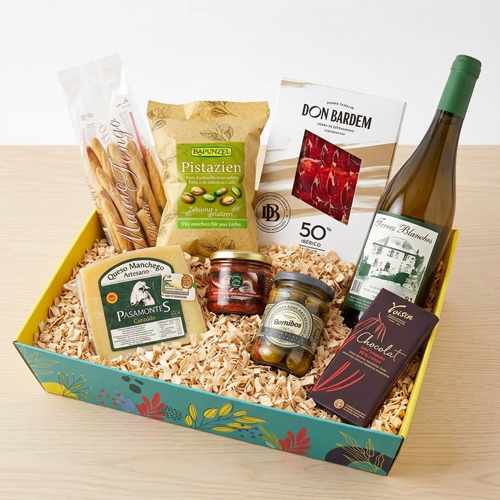 - Holiday Wine Gift Hamper With Ham & Cheese | Wine And Savory Delicacies