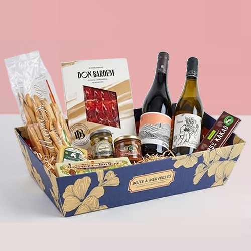 Premium Wine And Gourmet Selection-Luxury Wine Gift Hamper For Celebrations