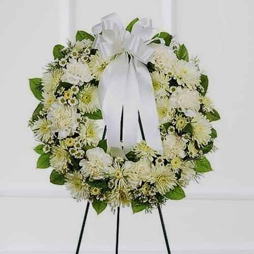 Funeral Wreath-French Funeral Flowers Delivery