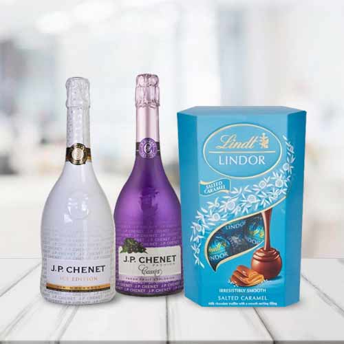 Chocolate And Champagne For You-Chocolate Wine Gift Ideas