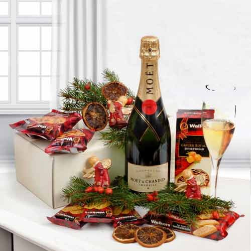 Moet And Sweet Treat-Christmas Gift For A Colleague