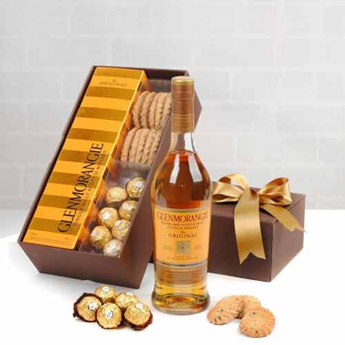 Malt Whisky With Biscuit And Ferrero-Birthday Gifts For Men