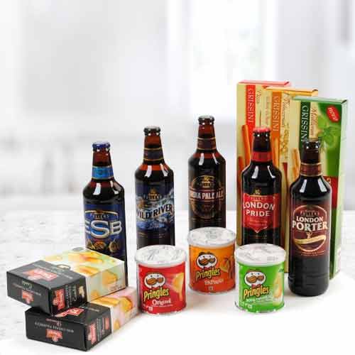 Beer With Snacks-Cool Gifts For Dads Birthday