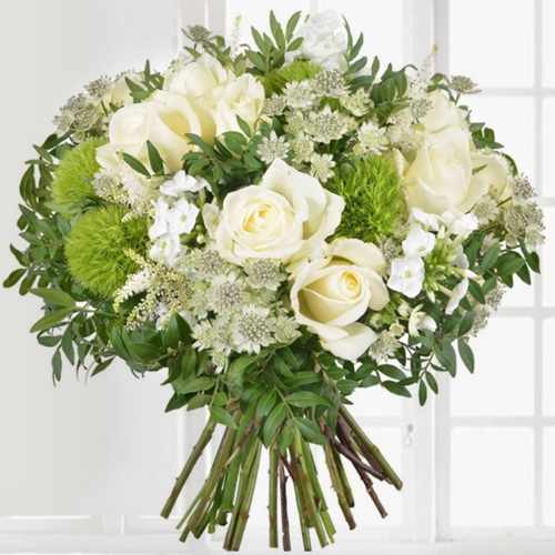 White Charm-Send White Flowers For Wedding To France