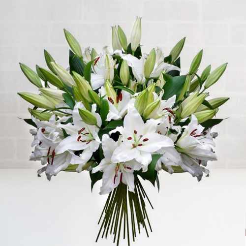 Bouquet Of White Lilies-Send Her Flowers At Work