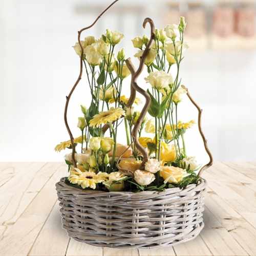 Sophisticated Flower Basket-Wedding Flowers For Delivery