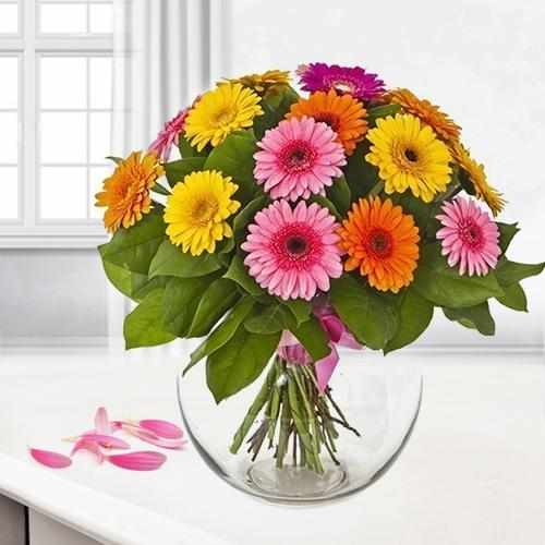 Colorful Gerberas Bouquet-Birthday Flowers For Her France