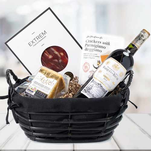 One Happy Gourmet Basket -Wine And Cheese Hamper to France
